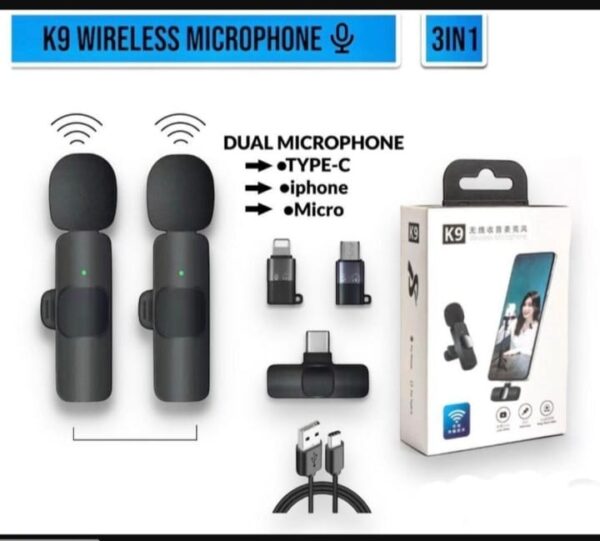 Black Microphone with Active Noise Cancellation -Seamless Connectivity Across Devices